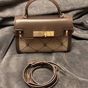 Brown and Tan Designer Handbag